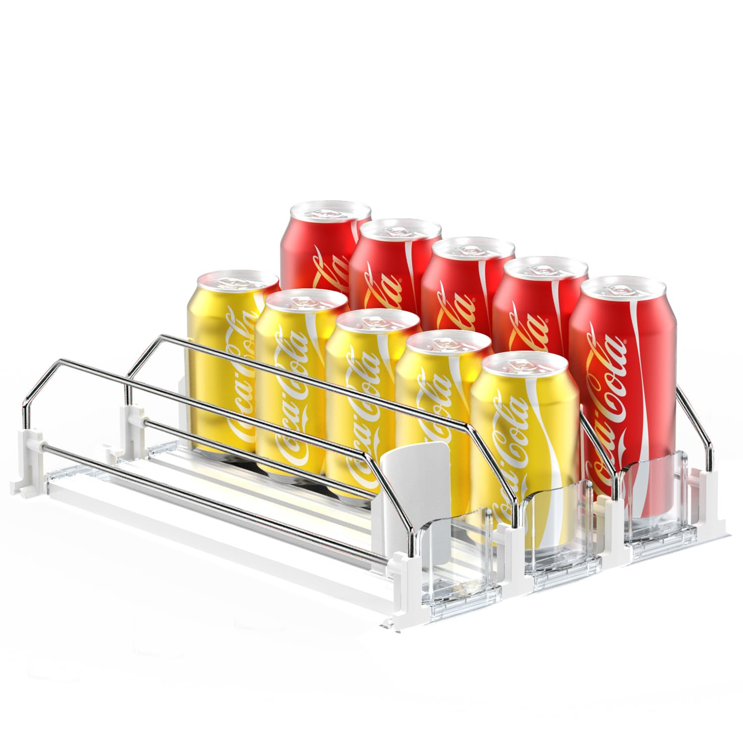 Drink Organizer for Fridge,Automatic Pusher Glide Soda Can Organizer for Refrigerator and Adjusta... | Amazon (US)