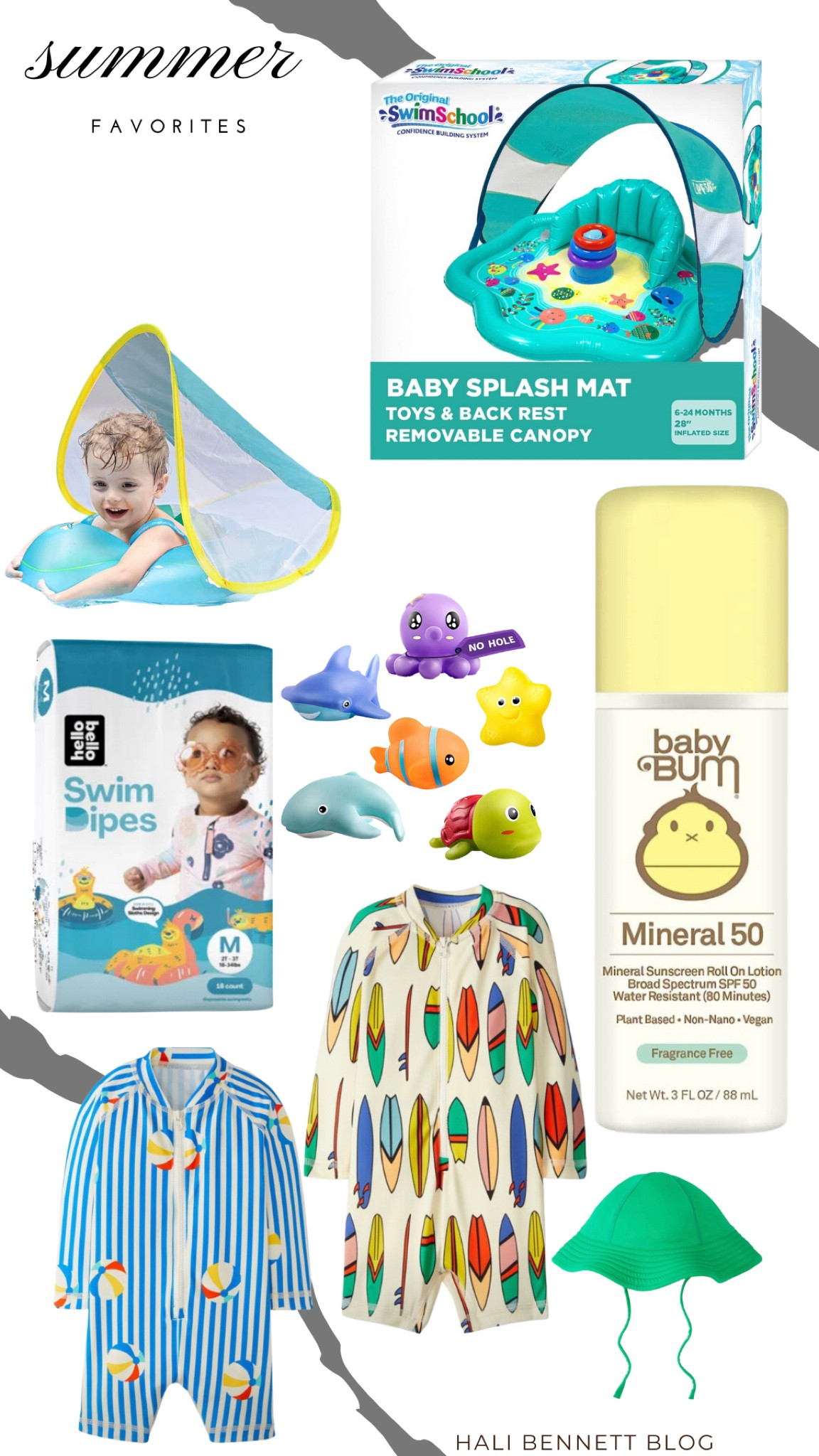 summer favorites. baby float. baby pool essentials. vacation. baby sunscreen. tummy float. swim diapers. baby swim. rash guard. pool toys. splash pad  

#LTKkids #LTKxPrimeDay #LTKswim