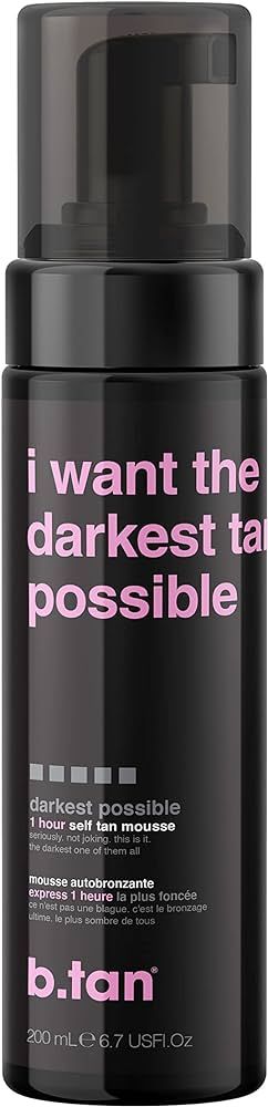 b.tan Dark Self Tanner Kit | Get The Darkest Tan Possible Bundle - Darkest Self Tanning Mousse w ... | Amazon (US)