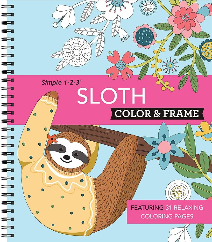 Color & Frame - Sloth (Adult Coloring Book) | Amazon (US)