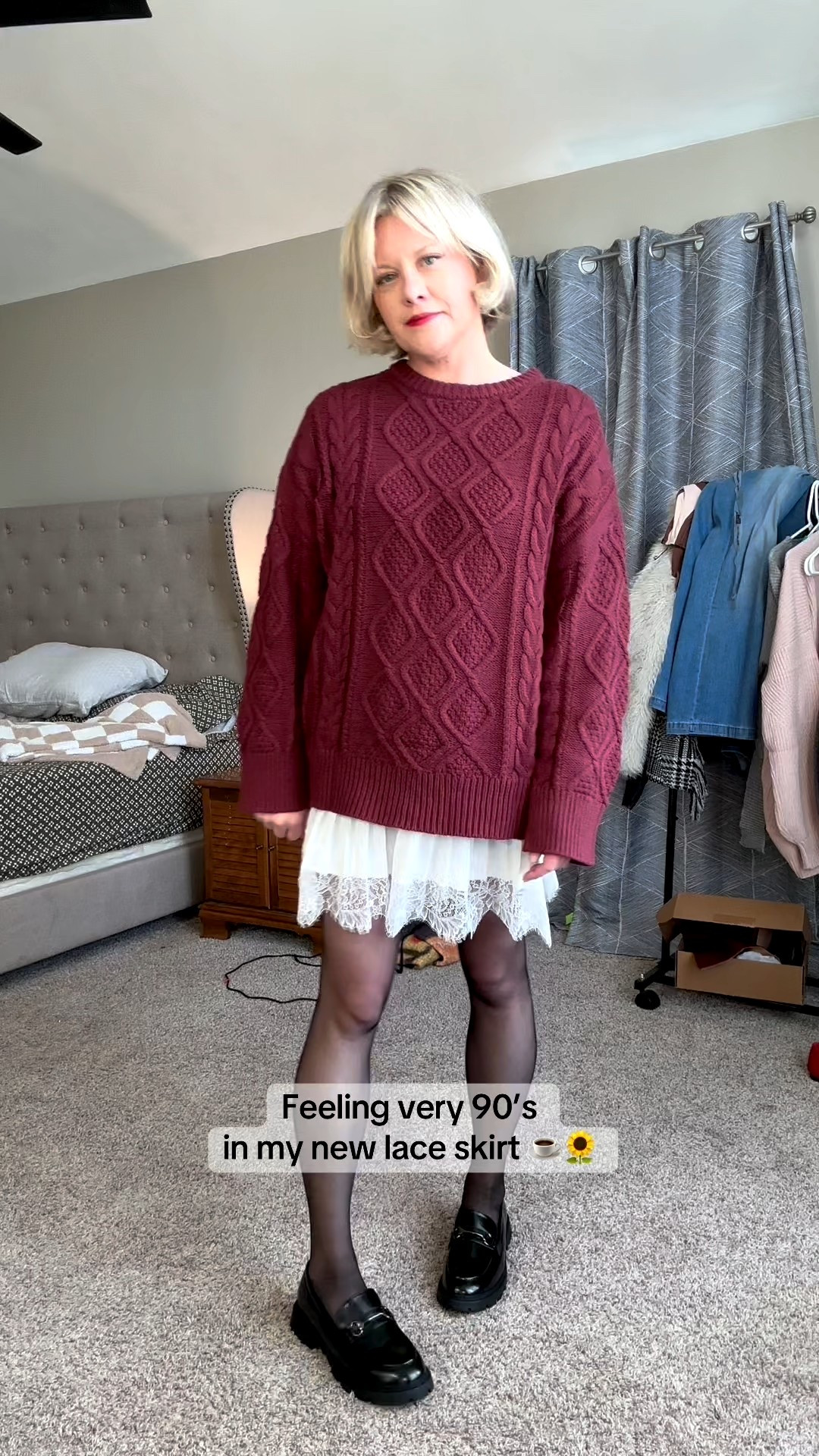 Living this lace skirt and sweater combo. 🌻

#LTKOver40 #LTKFindsUnder50 #LTKMidsize