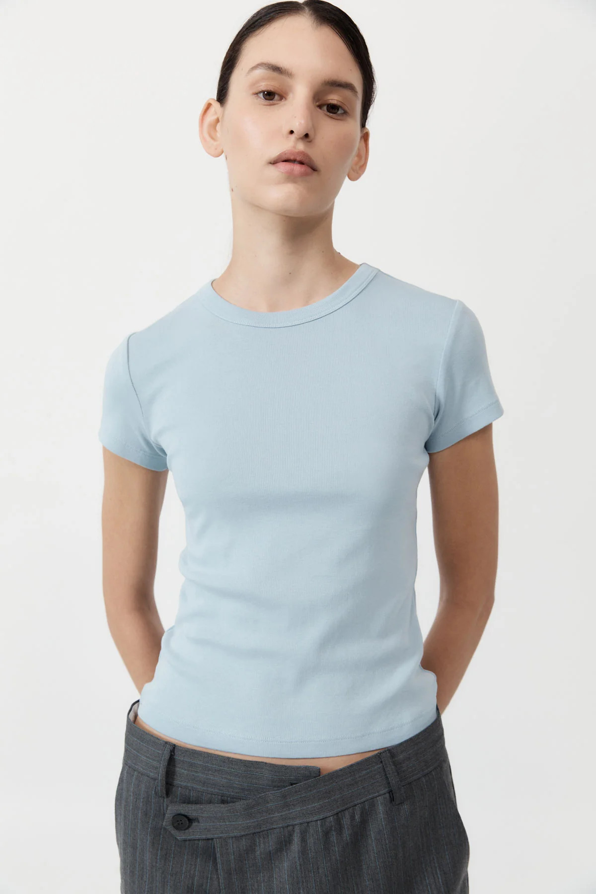 Organic Cotton Baby Tee - Stone Blue | St. Agni