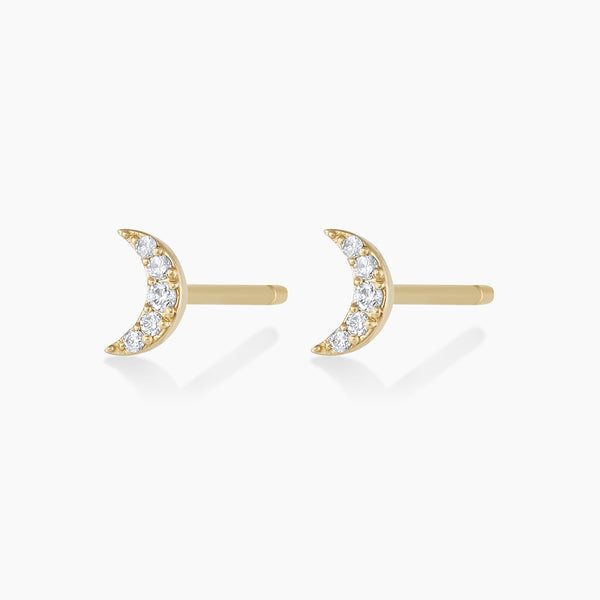 Diamond Crescent Studs | Gorjana