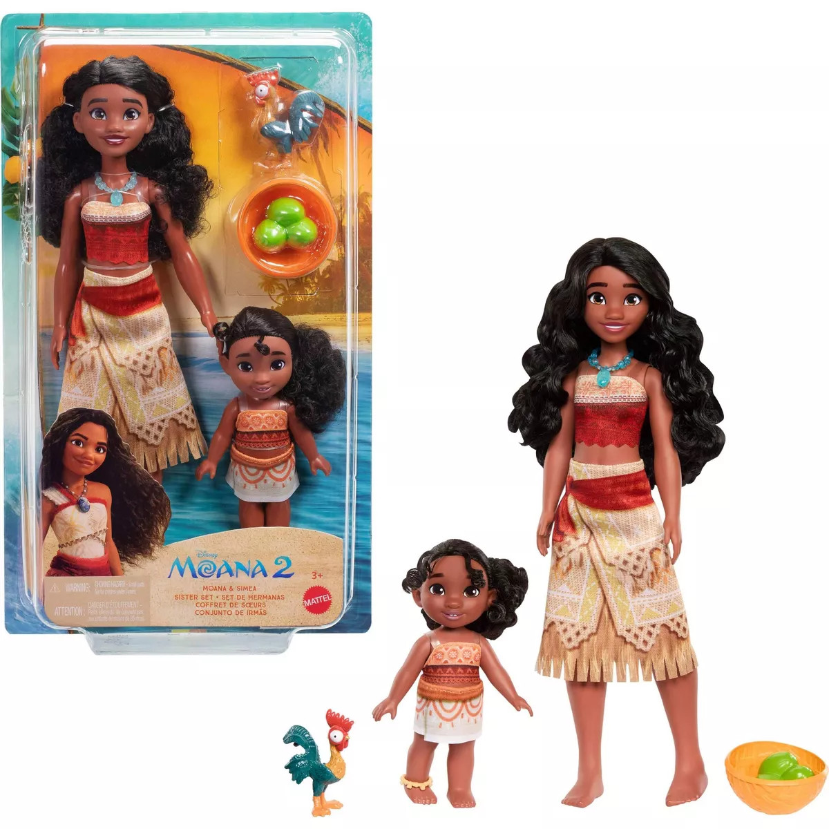 Disney Moana 2 Moana & Simea Sister Set with Fashion Dolls & Accessories | Target