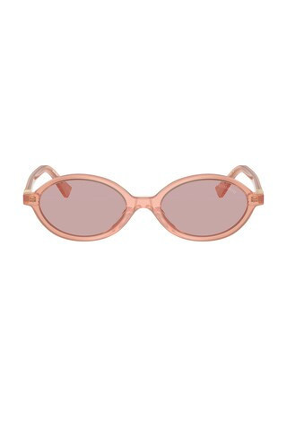 Miu Miu Oval Sunglasses in Pink | FWRD 