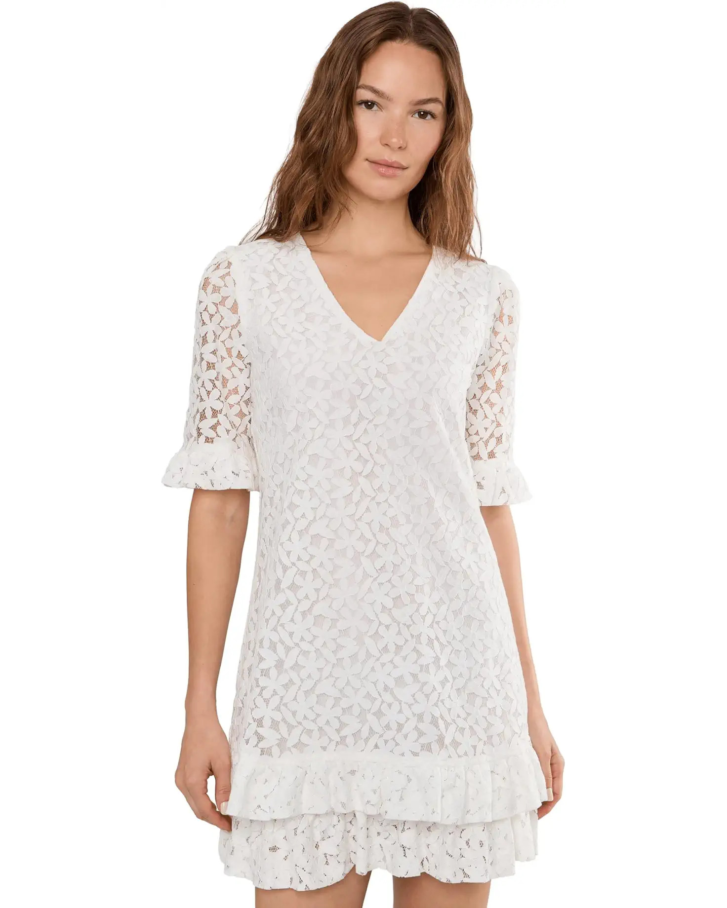 Lace V-neck Shift Dress | Zappos