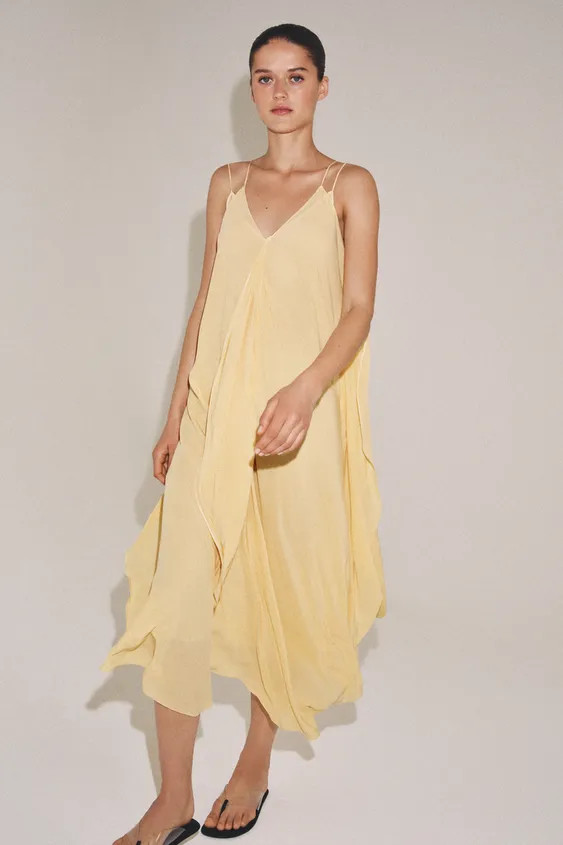 ZW COLLECTION LIMITED EDITION FLOWING DRESS WITH RUFFLES | Zara UK