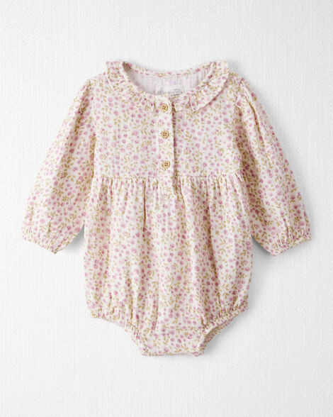 Baby Girl Organic Cotton Gauze Bubble in Botanic Muse Print | Carter's Inc