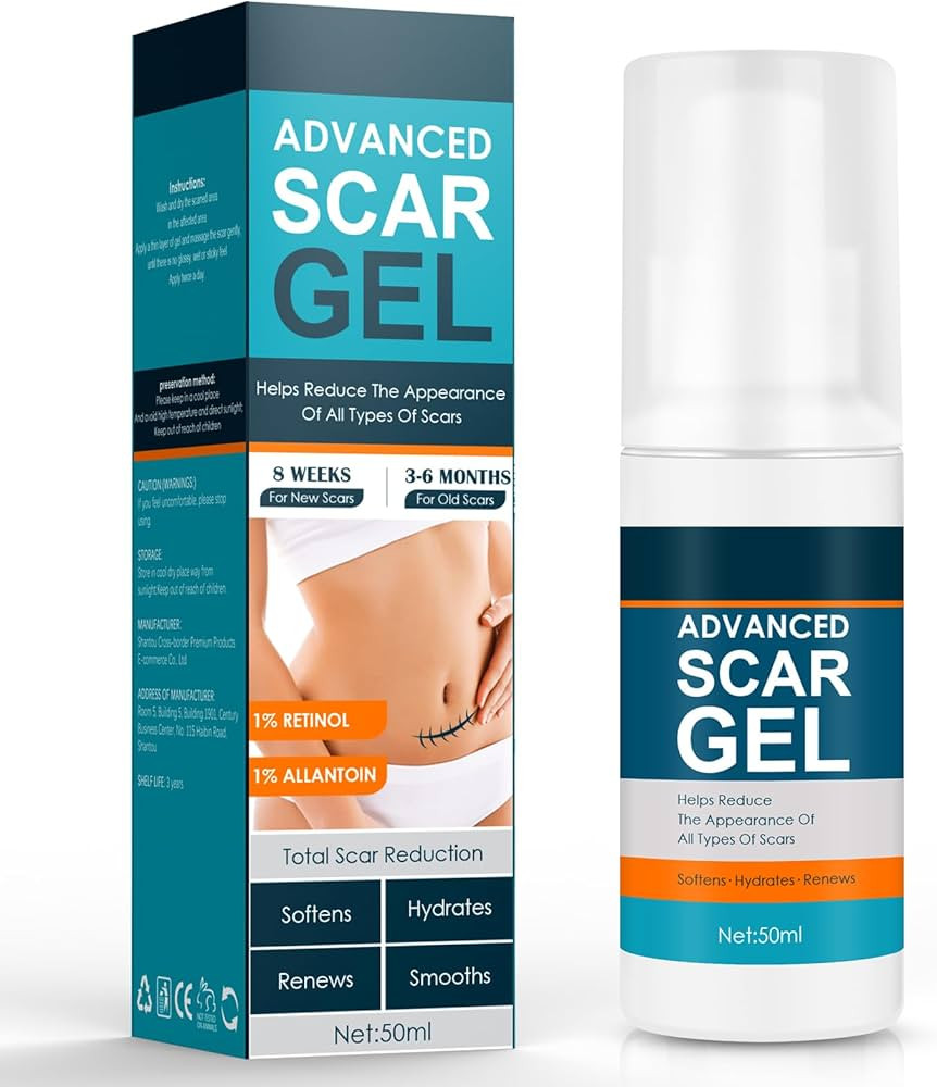 Scar Gel, Scar Cream, Advance Scar Gel for Surgical Scars,Face,Body,Leg, Burns, Acene,C-Section, ... | Amazon (US)
