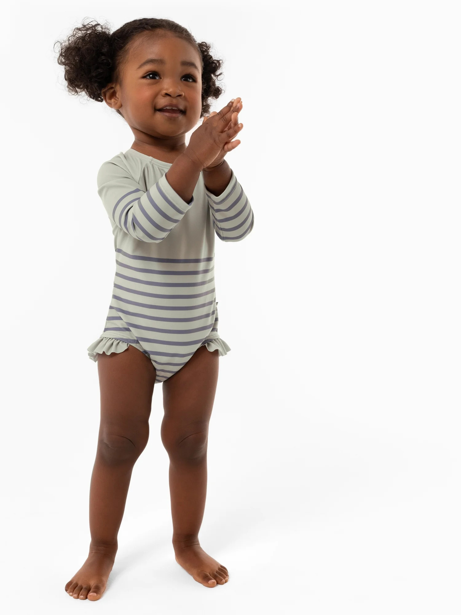 Modern Moments by Gerber Baby and Toddler Girl Long Sleeve Swimsuit, Sizes 12M - 5T | Walmart (US)