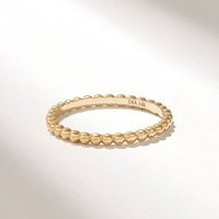 Solid Gold Ball Ring, 14K Dainty Eternity Bubble Minimalist Beaded Stacking Thin Pointer Finger Unique Thumb Ring, Her Gift | Etsy (US)