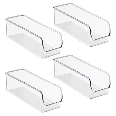 iDesign Narrow Pantry Bin for Kitchen Storage - Set of 4 - Clear | Target