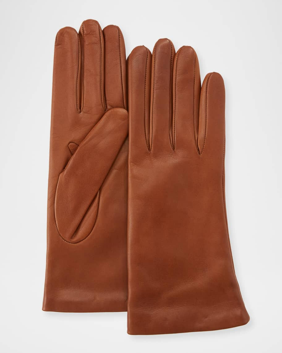 Cashmere-Lined Napa Leather Gloves | Neiman Marcus