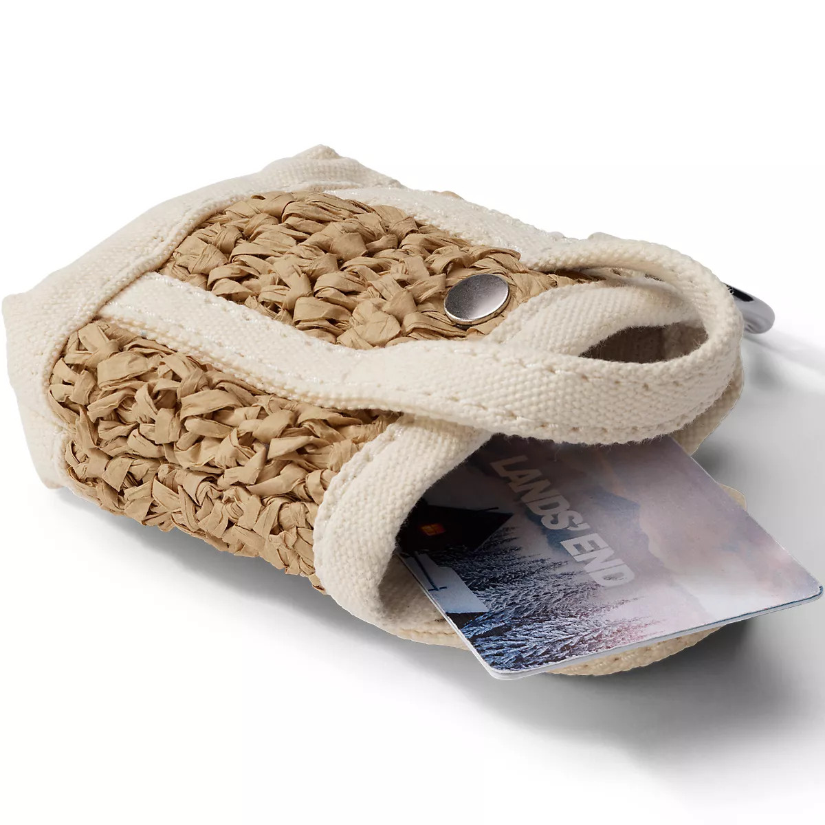 Micro Raffia Tote Charm | Lands' End (US)