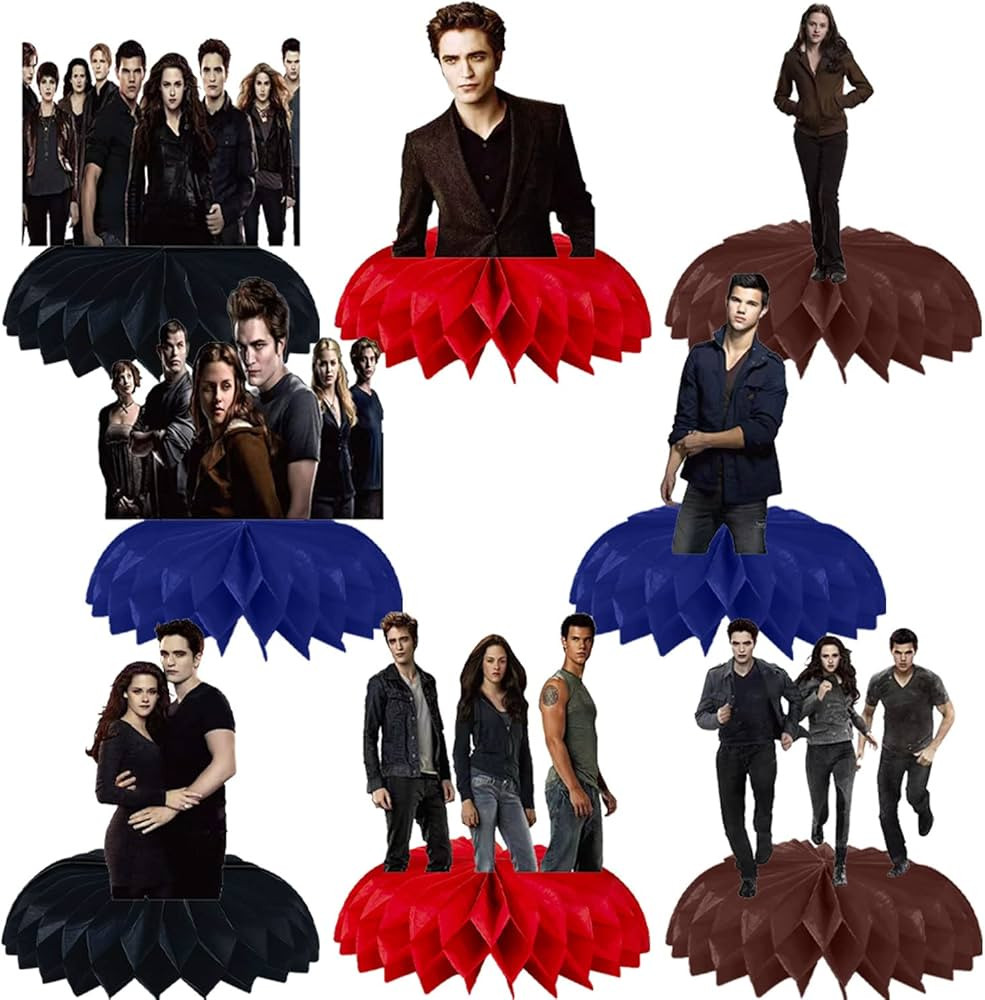 La Babite 8Pcs The Twilight Saga Birthday Party Decorations, The Twilight Saga Party Honeycomb Table | Amazon (US)