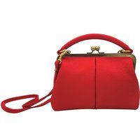 Vintage Leather Handbag, Purse ""Small Olive"" in Red, Handbag, Shoulder Bag, Leather Purse, Retro | Etsy (US)