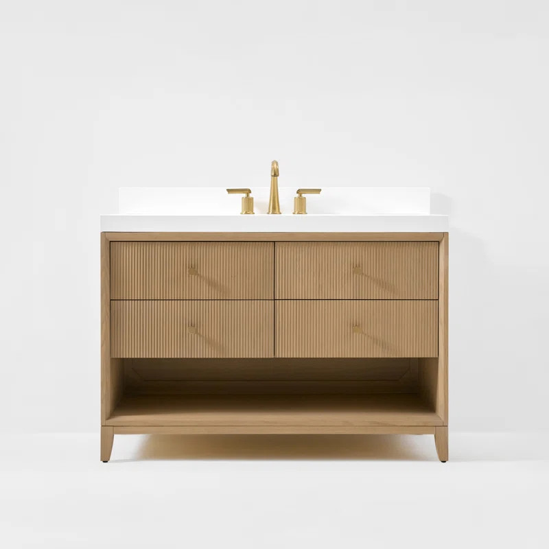 Momo 48" Freestanding Standard Single Bathroom Vanity with Top | Perigold