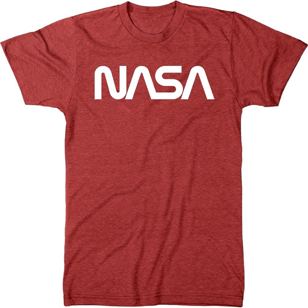 NASA Vintage White Worm Logo Men's Modern Fit Tri-Blend T-Shirt | Amazon (US)