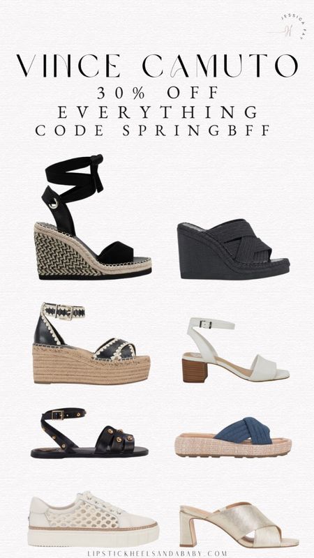Vince Camito 30% off everything code SPRINGBFF, summer shoes, spring shoes, wedge sandals 

#LTKfindsunder100 #LTKsalealert