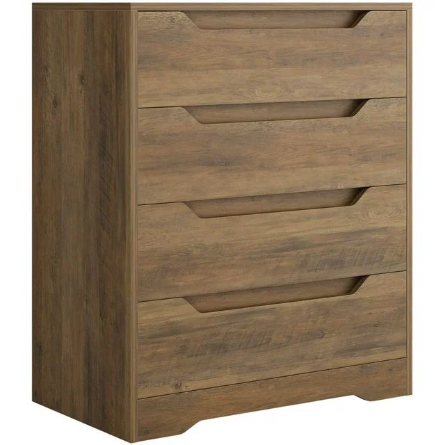Homfa 4 Drawer Dresser, Wood Chest of Drawers Modern Storage Cabinet Organizer Unit for Bedroom L... | Walmart (US)