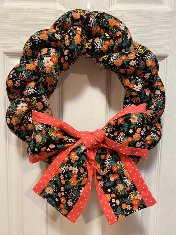 Floral Wreath - Door Hanger - Flowers and Polka Dots Wreath - Door Decorations - Home Decor | Etsy (US)