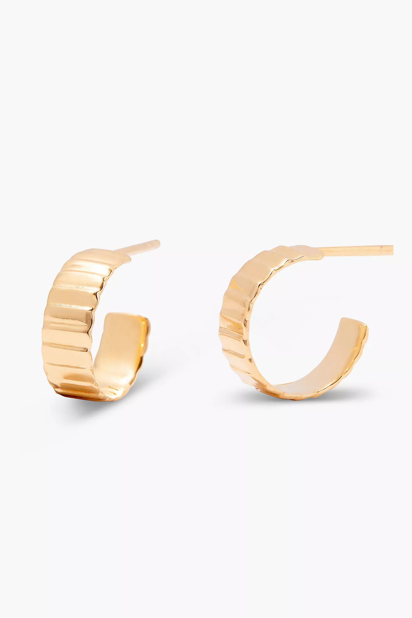 Brook & York Small Textured Hoops | Anthropologie (US)