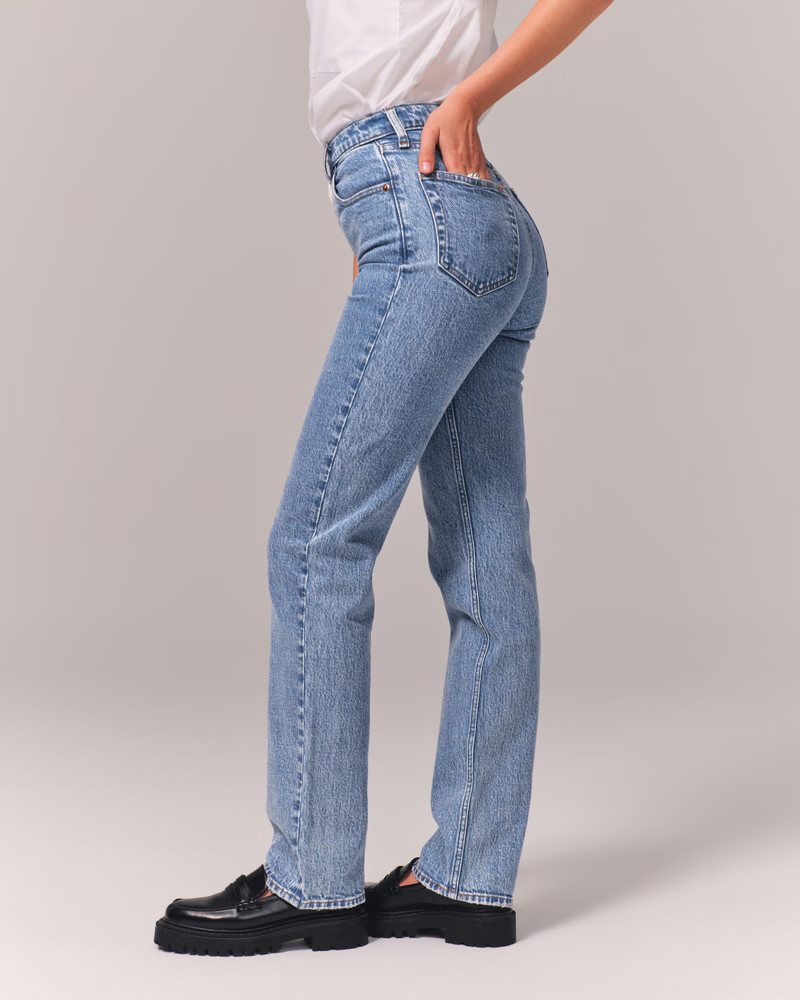 Ultra High Rise 90s Straight Jean | Abercrombie & Fitch (US)
