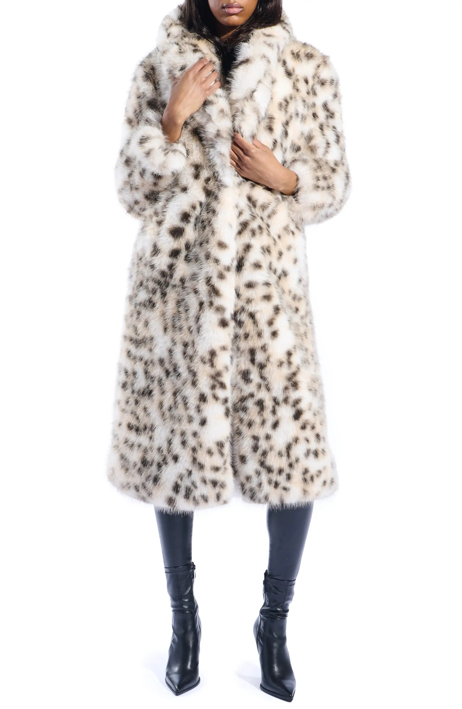 AZALEA WANG Leopard Print Faux Fur Coat | Nordstrom | Nordstrom