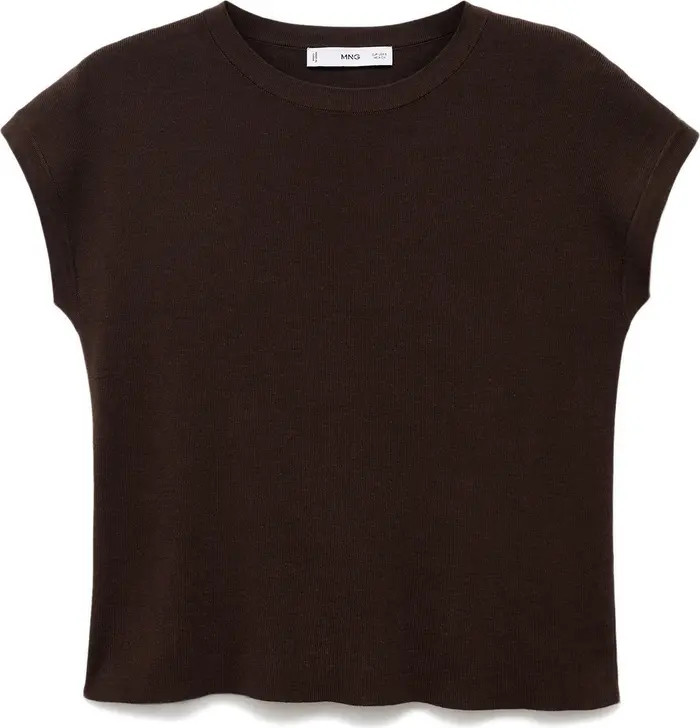 MANGO Short Sleeve Cotton Blend Sweater | Nordstrom | Nordstrom