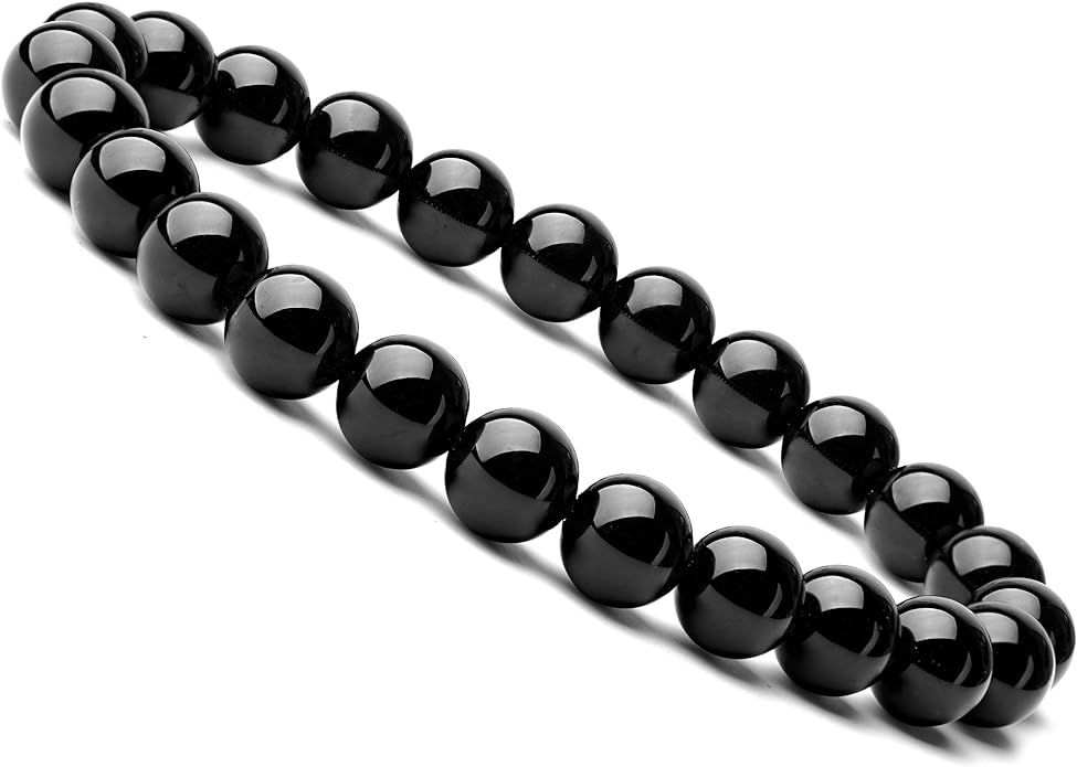 Natural 8mm Gorgeous Semi-Precious Gemstones Healing Crystal Stretch Beaded Bracelet Unisex | Amazon (US)