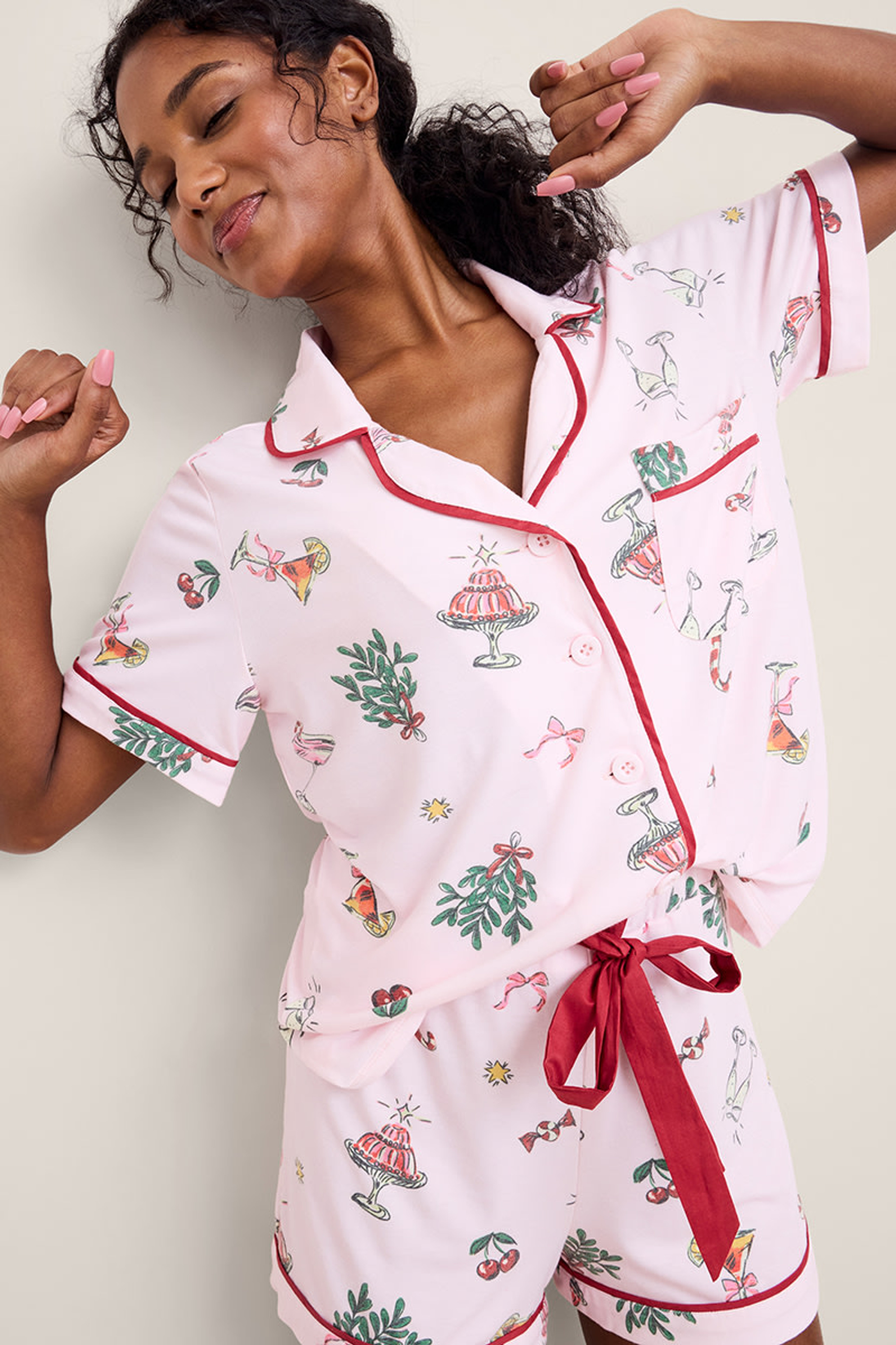 Festive Holiday Pajama Set | Francesca's