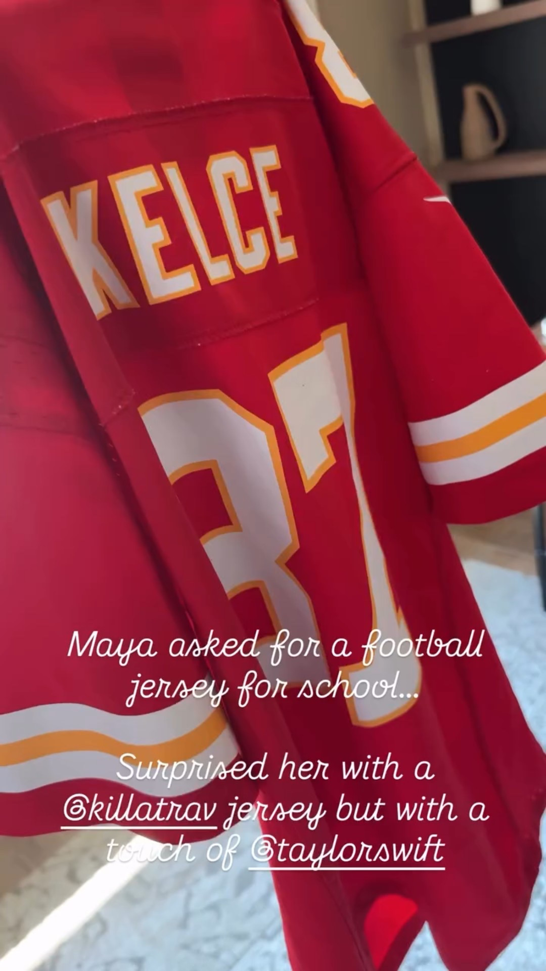 Maya asked for a football jersey for school…

Surprised her with a Travis Kelce jersey but with a touch of Taylor Swift 

#LTKFamily #LTKKids