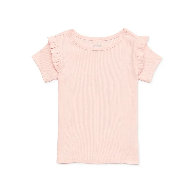 Garanimals Toddler Girls Short Sleeve Rib Top, Sizes 12 Months - 5T | Walmart (US)