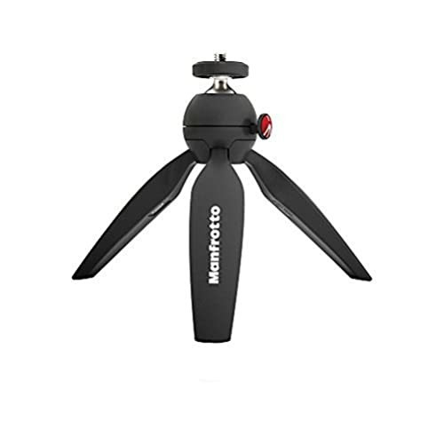 Manfrotto MTPIXIMII-B, PIXI Mini Tripod with Handgrip for Compact System Cameras, for DSLR, Mirrorless, Video, Made in Italy, Technopolymer and Aluminum, Black | Amazon (US)
