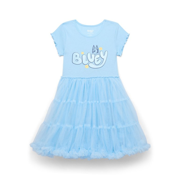 Bluey Girls Graphic Tiered Tutu Dress, Sizes 4-12 | Walmart (US)