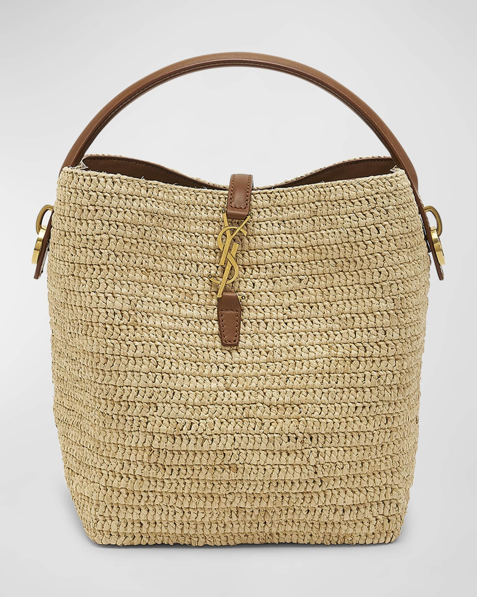 Le 37 Raffia Bucket Bag | Neiman Marcus