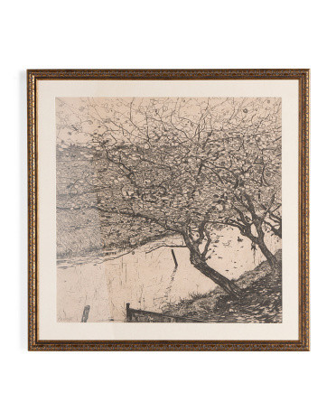 30x30 Tree Sketch With Matte And Glass Wall Art | TJ Maxx
