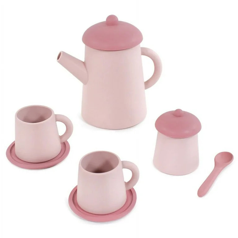 Hudson Baby Silicone Toy Tea Set, Pink, One Size | Walmart (US)