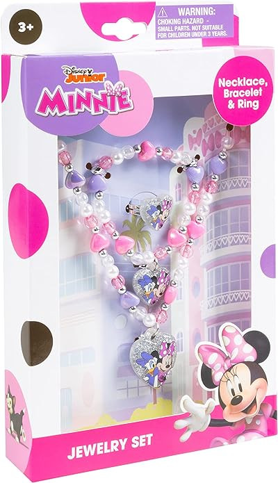 LUV HER Girls Jewelry Set - Dress Up 3 Piece Toy Jewelry Box Set with Bead Necklace, Bracelet, an... | Amazon (US)