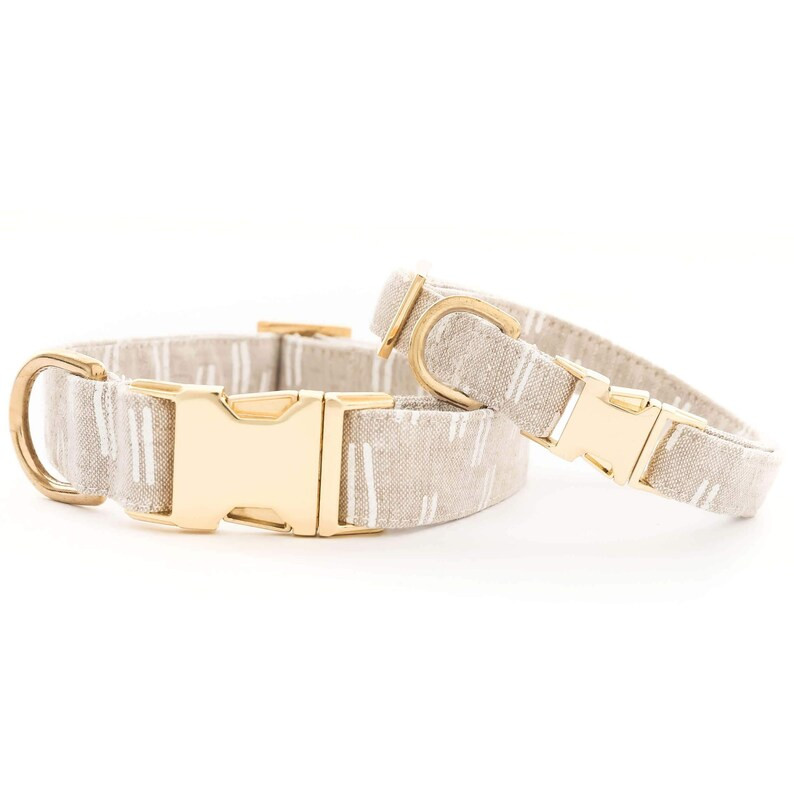 SECONDS SALE: Flax Lines Dog Collar // Classic Beige Pet | Etsy | Etsy (US)