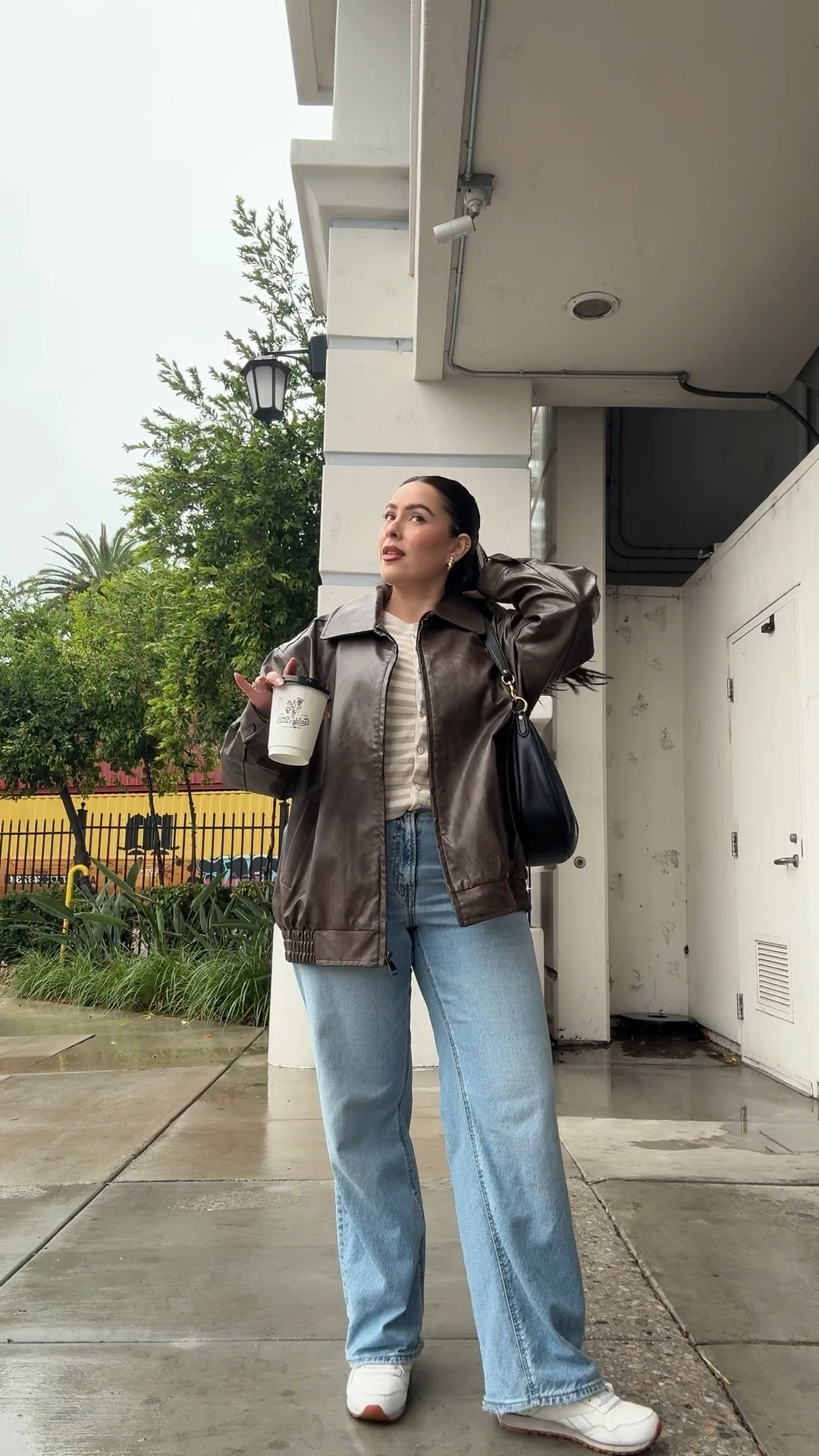 A rainy day outfit! Wearing my fav oversized leather jacket and blue jeans 

#LTKMidsize #LTKootd #LTKdayinmylife