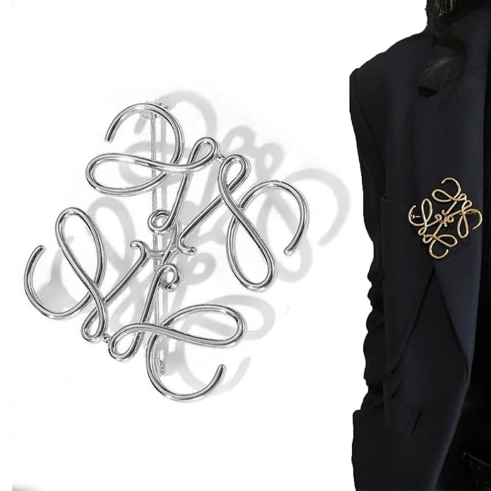Women Metal Hollow Brooch Gold Plated Simple Sweater Shawl Pins Scarf Hat Lapel | Amazon (US)