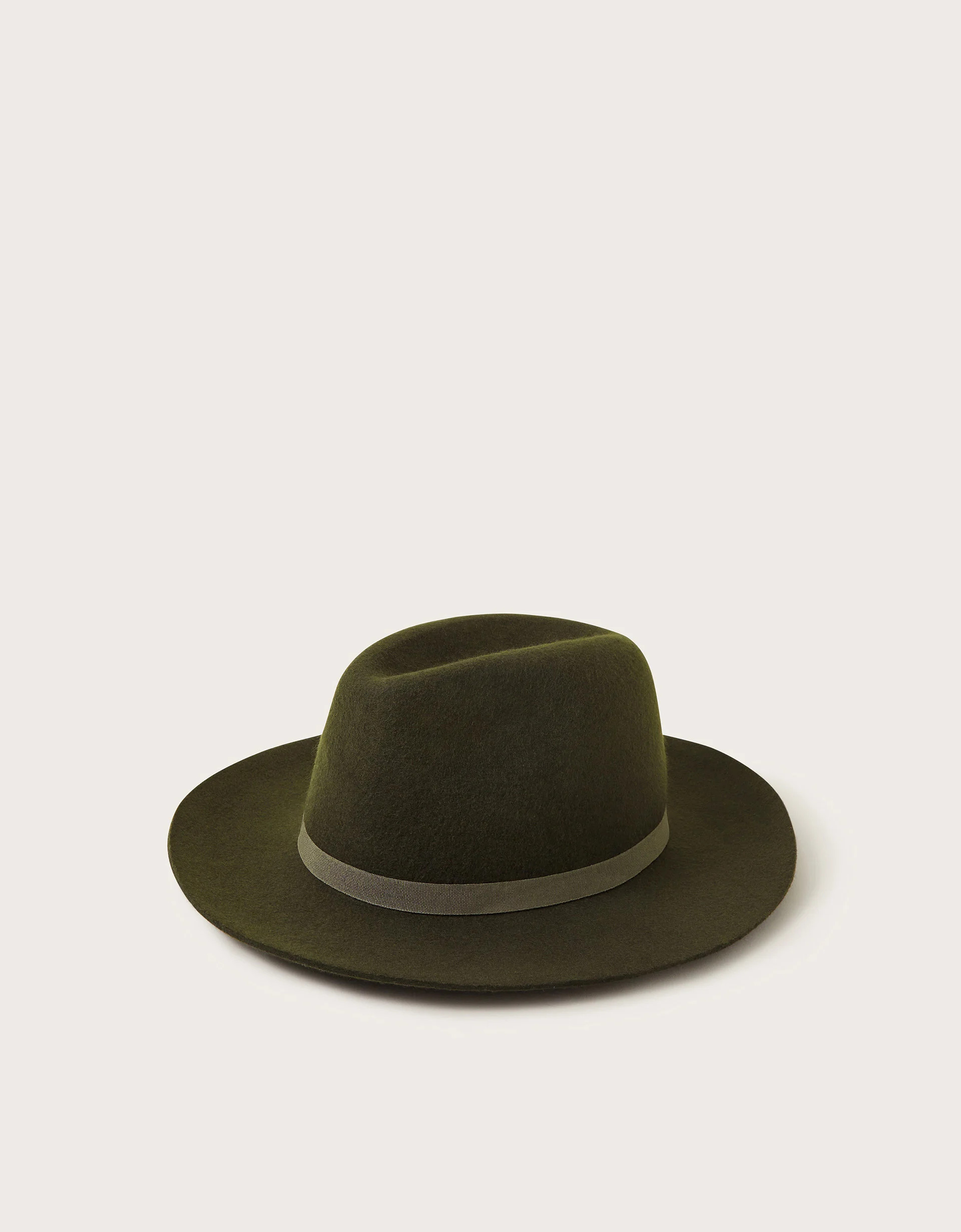 Drew Wool Fedora Hat Green | Monsoon (UK)