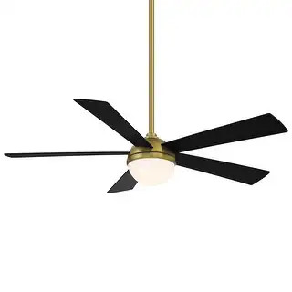 Eclipse Indoor and Outdoor 5-Blade Smart Compatible Ceiling Fan 54in with 3000K LED Light Kit and... | Bed Bath & Beyond