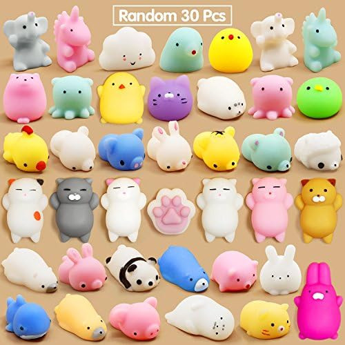 Amazon.com: Calans Mochi Squishy Toys, 30 Pcs Mini Squishy Party Favors for kids Animal Squishies... | Amazon (US)
