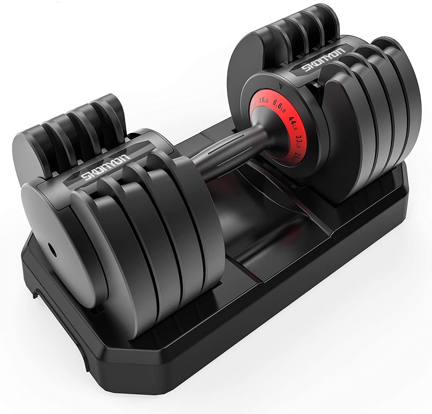 SKONYON 44 Lb Adjustable Dumbbell Fitness Dial Dumbbell with Handle and Weight Plate for Home Gym... | Walmart (US)