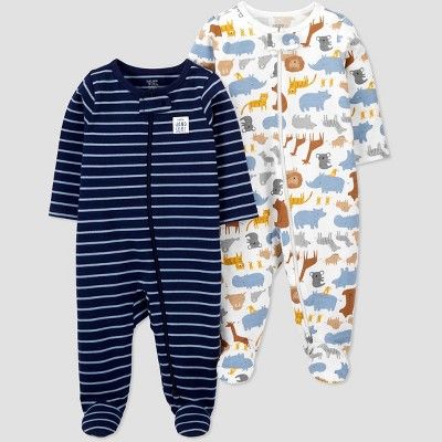 Baby Boys' 2pk Safari Sleep N' Play - Just One You® made by carter's Blue | Target