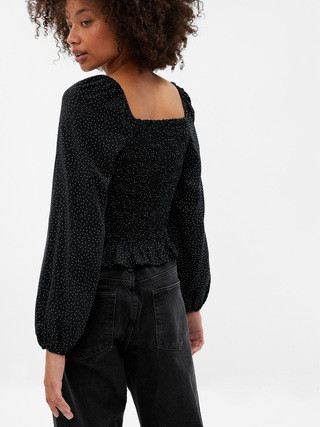 Print Smocked Top | Gap Factory