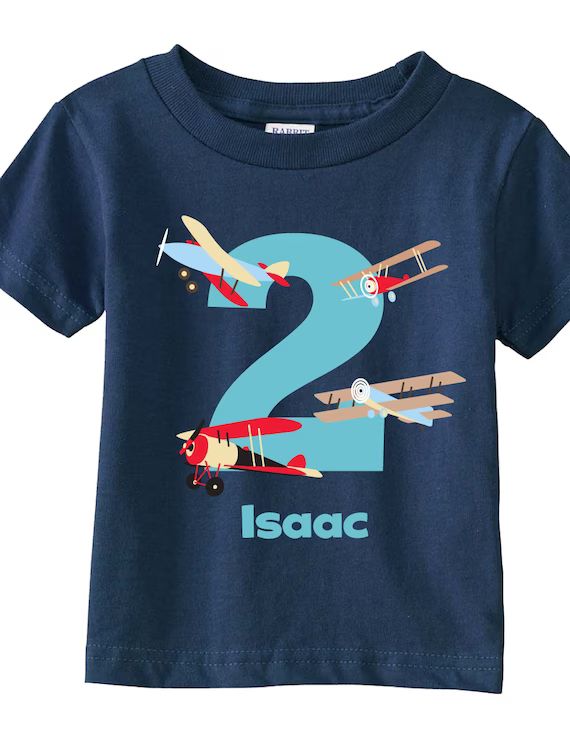 Vintage Airplane Birthday Boy Shirts and Tshirts for First Birthday, Second Birthday, Any Birthda... | Etsy (US)