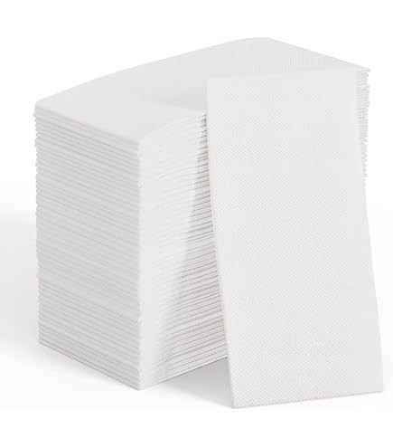 100PACK Disposable Hand Towels for Bathroom, Soft and Absorbent Paper Guest Towels Disposable Decorative Bathroom Hand Napkins for Kitchen, Parties, Weddings, Dinners | Amazon (US)